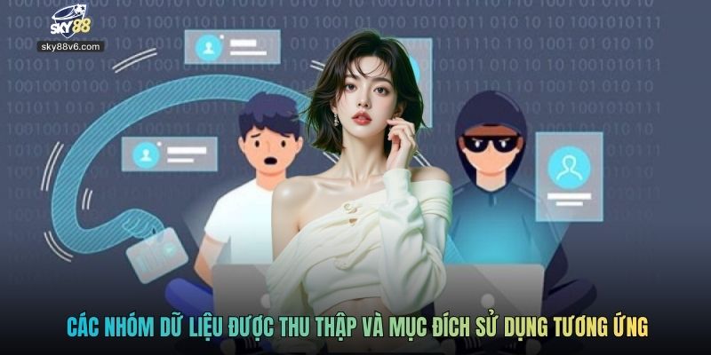 Các nhóm dữ liệu được thu thập và mục đích sử dụng tương ứng