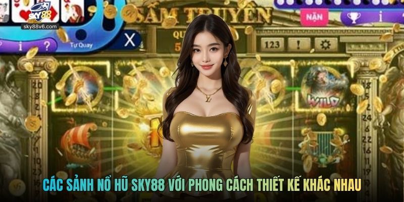 Các sảnh nổ hũ Sky88 với phong cách thiết kế khác nhau