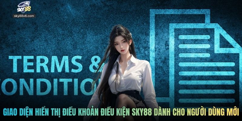 Giao diện hiển thị điều khoản điều kiện Sky88 dành cho người dùng mới