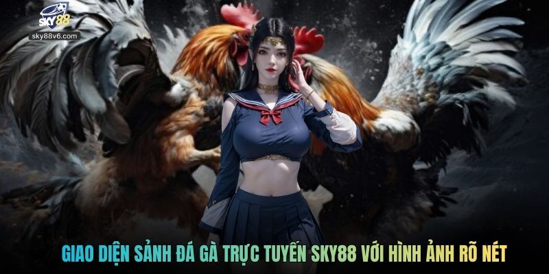 Giao diện sảnh đá gà trực tuyến Sky88 với hình ảnh rõ nét