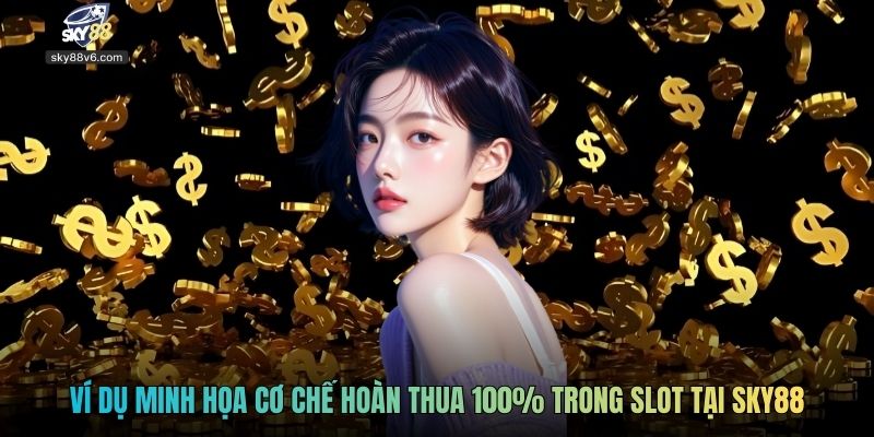 Ví dụ minh họa cơ chế hoàn thua 100% trong slot tại Sky88